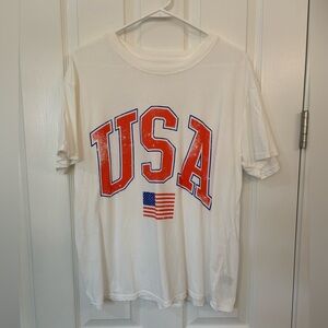 Z Supply- White USA Graphic T-Shirt